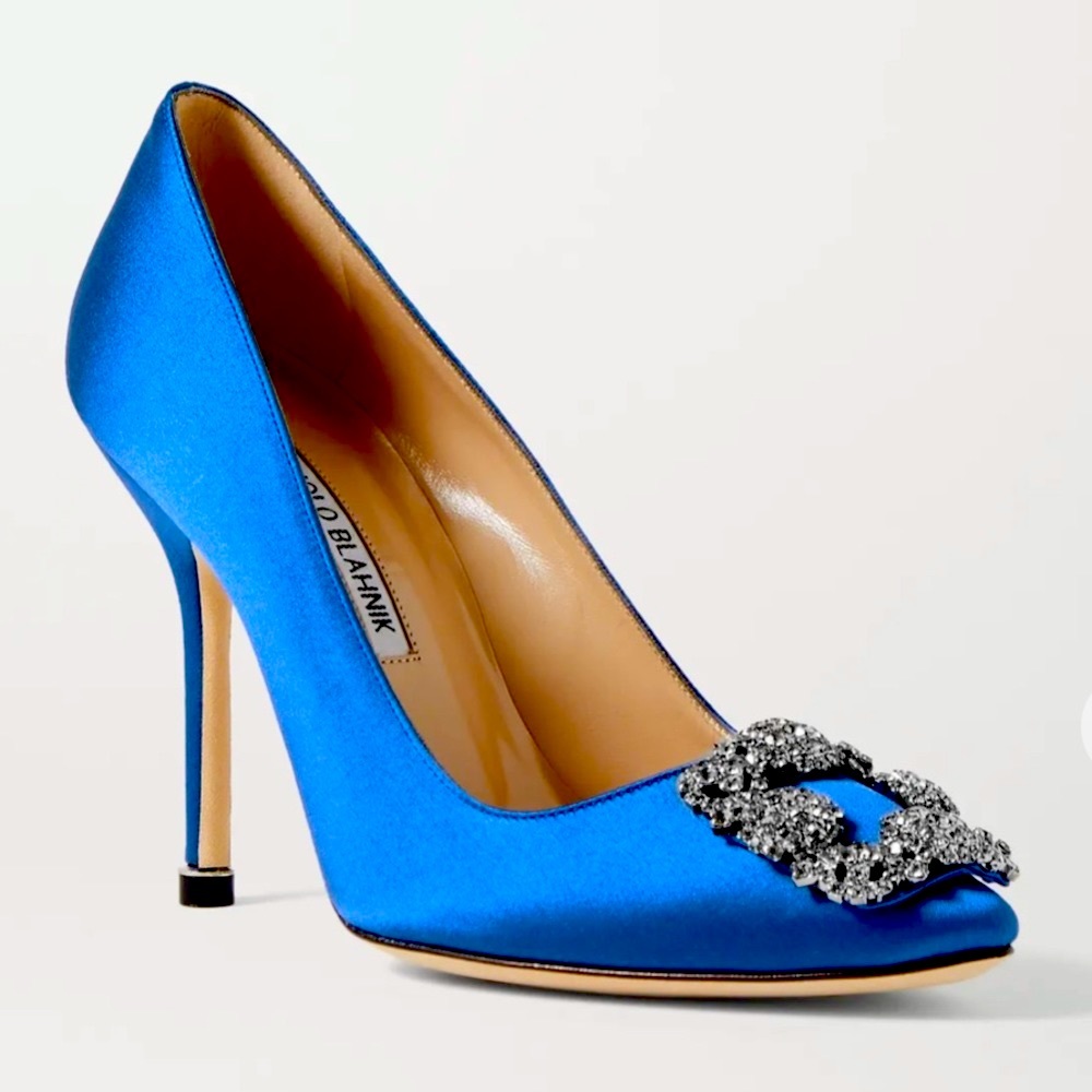 Manolo Blahnik Hngisi 105 Satin (excellent condition)